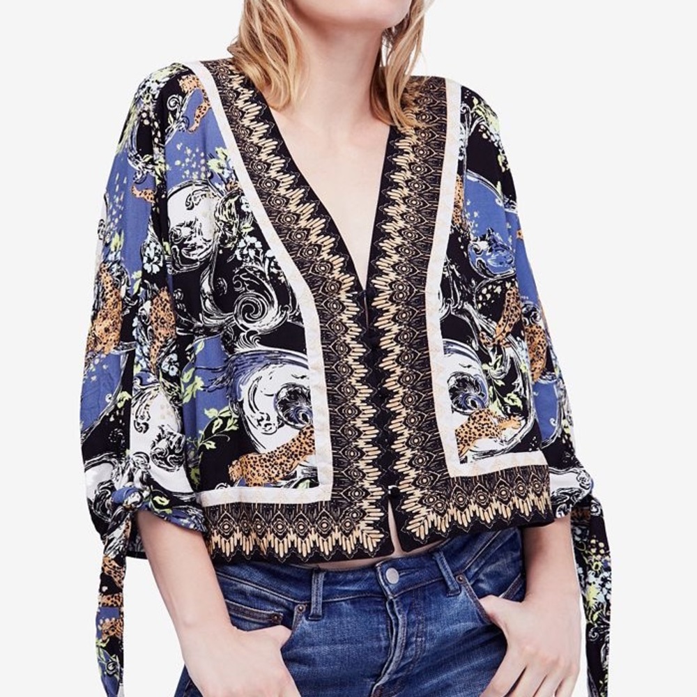 🐬FREE PEOPLE | If You Can Button Up Blouse M